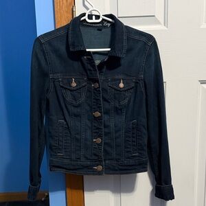 American Eagle Outfitters Women's Dark Blue Jean Jacket